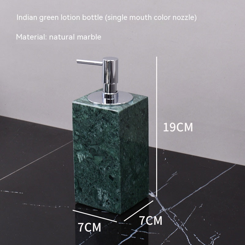 Marble Green Wash Basin Tray Lotion Bottle Cotton Swab Can Bathroom Three Or Four Piece Suit
