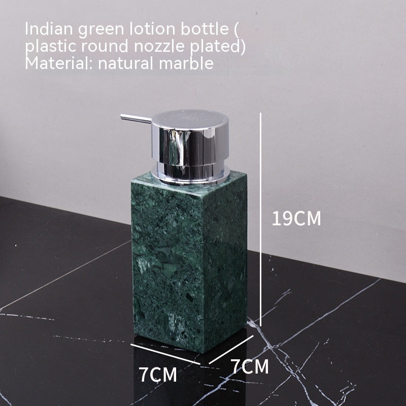 Marble Green Wash Basin Tray Lotion Bottle Cotton Swab Can Bathroom Three Or Four Piece Suit