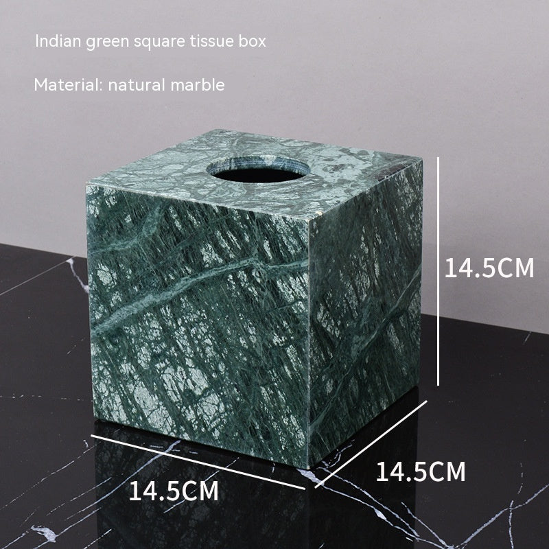 Marble Green Wash Basin Tray Lotion Bottle Cotton Swab Can Bathroom Three Or Four Piece Suit
