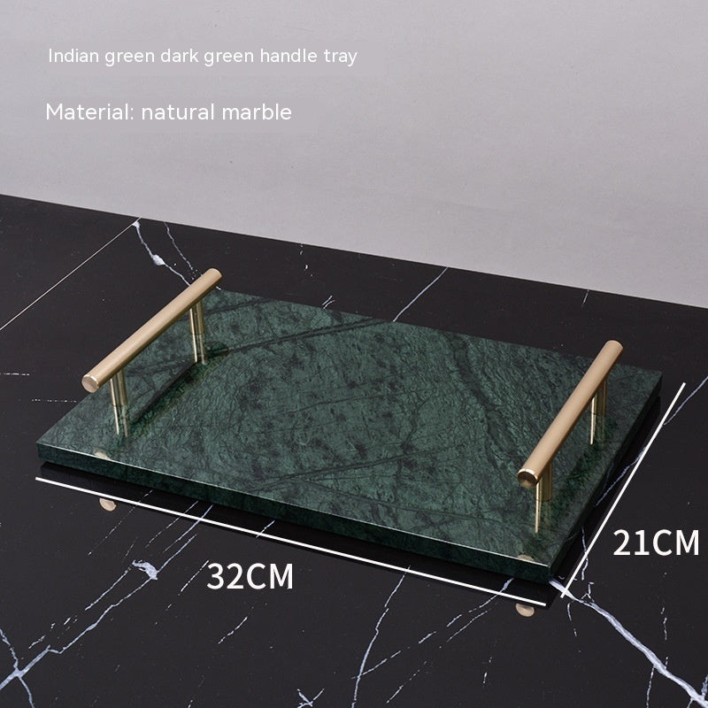 Marble Green Wash Basin Tray Lotion Bottle Cotton Swab Can Bathroom Three Or Four Piece Suit