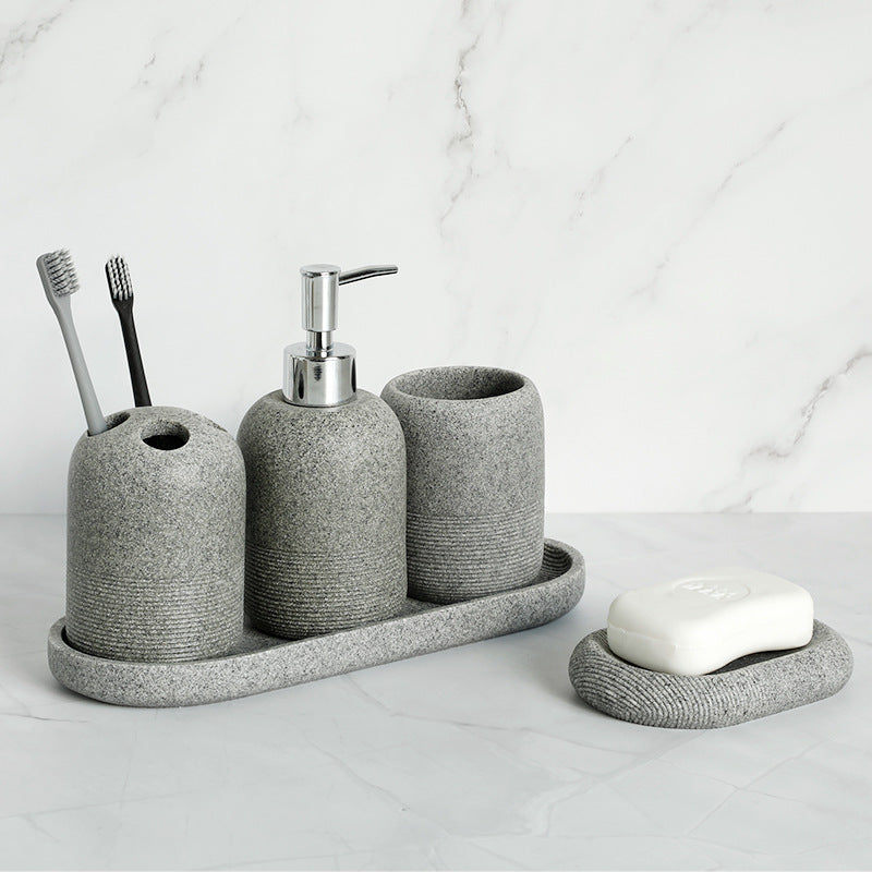 Hotel Bathroom Wash Lotion Bottle Toothbrush Holder Cup Kit Bathroom Supplies