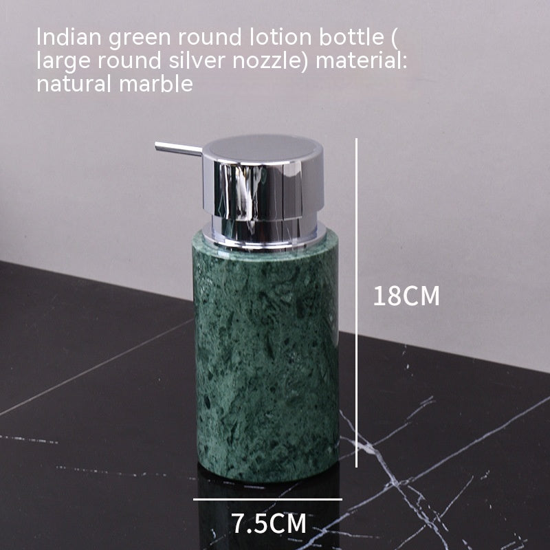 Marble Green Wash Basin Tray Lotion Bottle Cotton Swab Can Bathroom Three Or Four Piece Suit