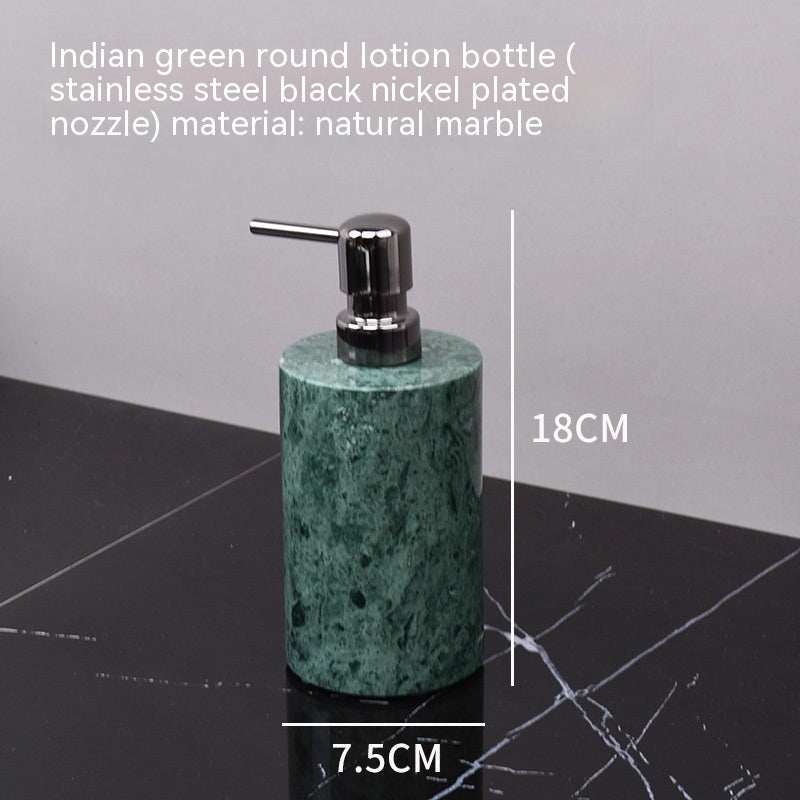 Marble Green Wash Basin Tray Lotion Bottle Cotton Swab Can Bathroom Three Or Four Piece Suit
